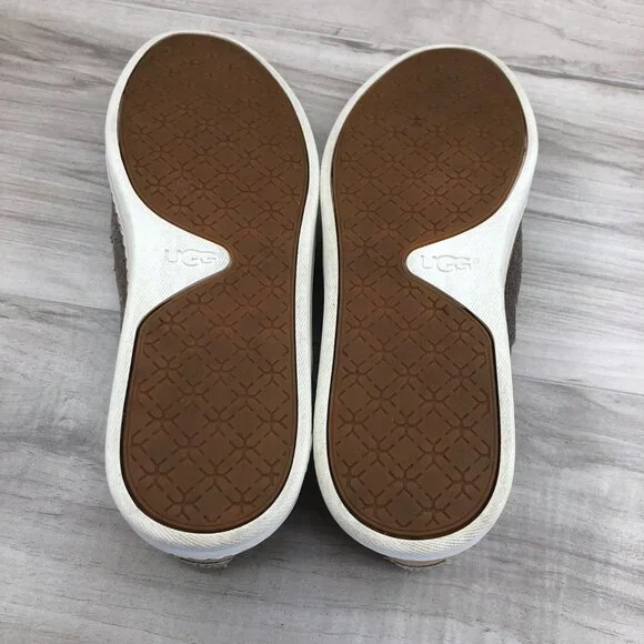Ugg Shoes Womens 9.5 Adley Gray Suede Slip On Sneakers - Picture 11 of 11